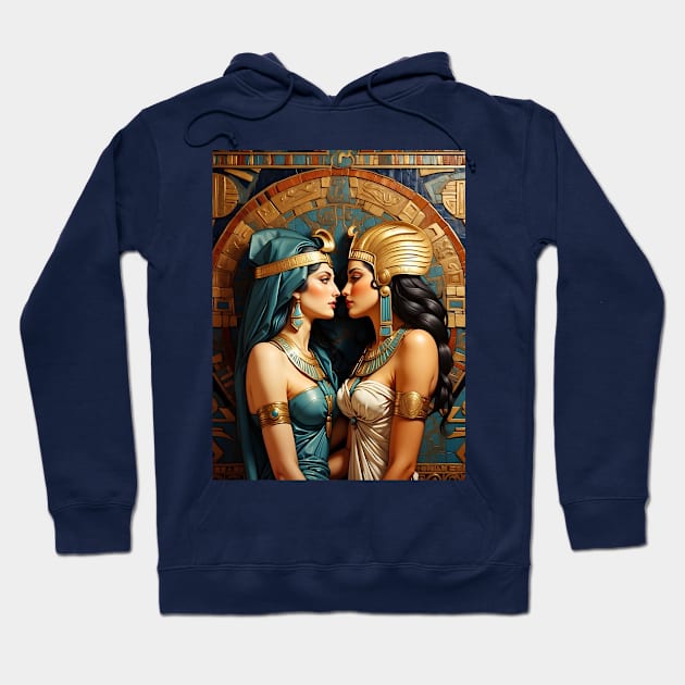 Lesbian Pharaohs Love Hoodie by VivaLaRetro